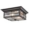 Westinghouse Fixture Ceiling Outdr Flush-Mount 60W 2-Light Orwell 11In ORB H-Lights Clear Sd Glass 6578400 - alternate 3